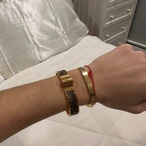 Hermes Gold Snakeskin Bracelet